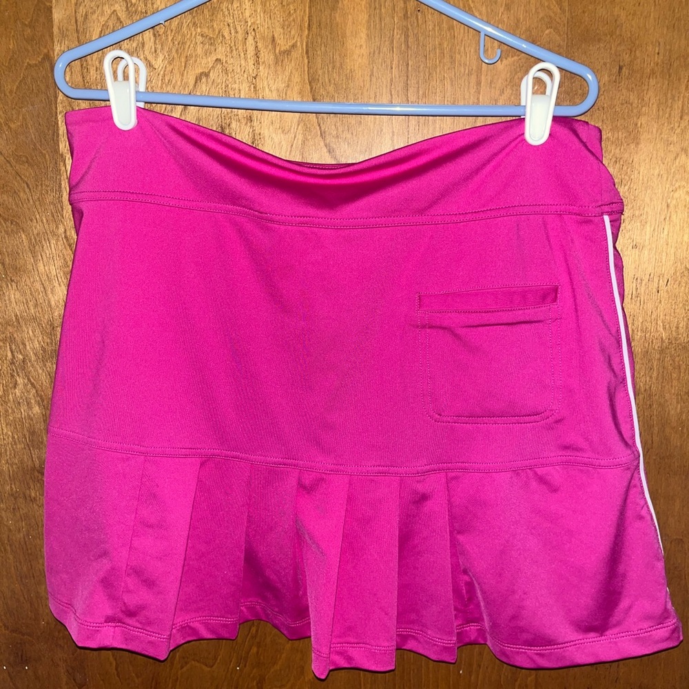 Fuchsia Athletic Skirt with Pocket